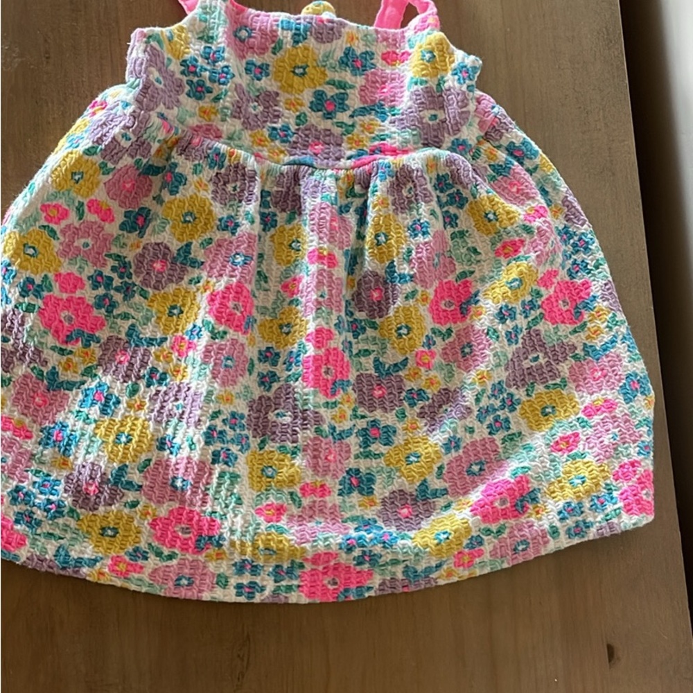 Zara Floral Ribbed Cotton Dress size 4T
